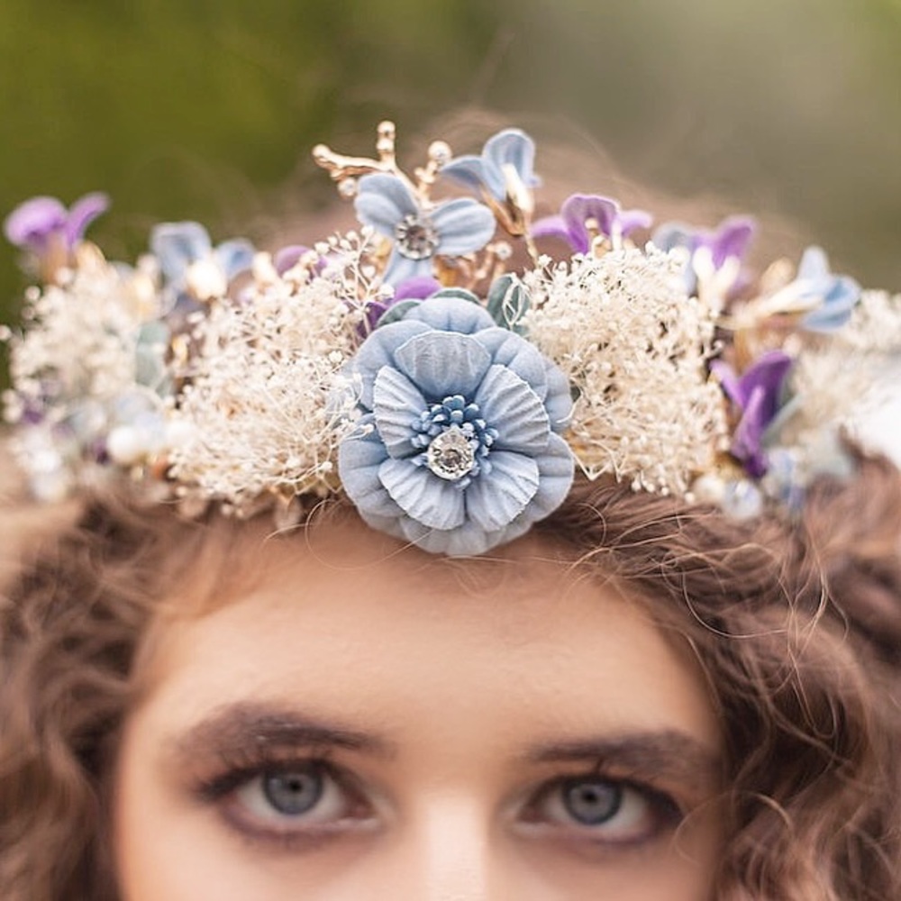 Handmade Unique Tiara with Flowers
